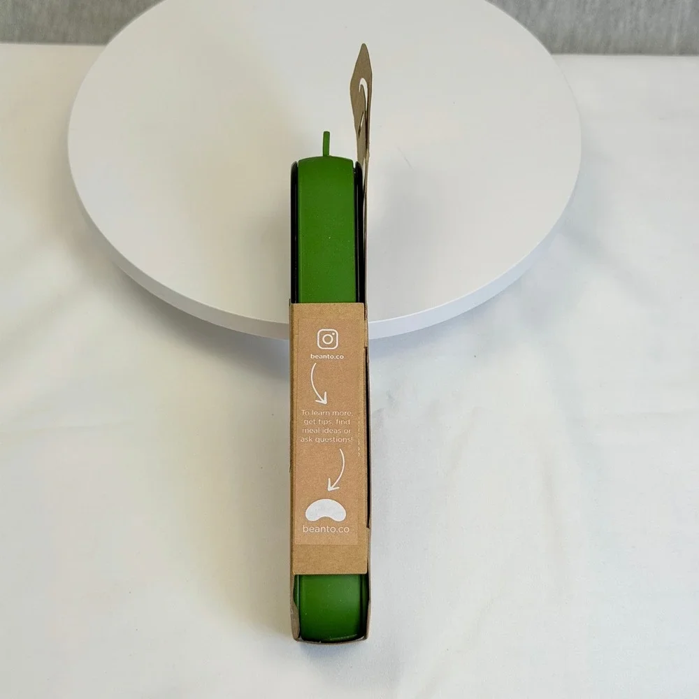 Beanto Cutlery Reusable Travel Set Green Knife Spork Chopsticks BPA Free New